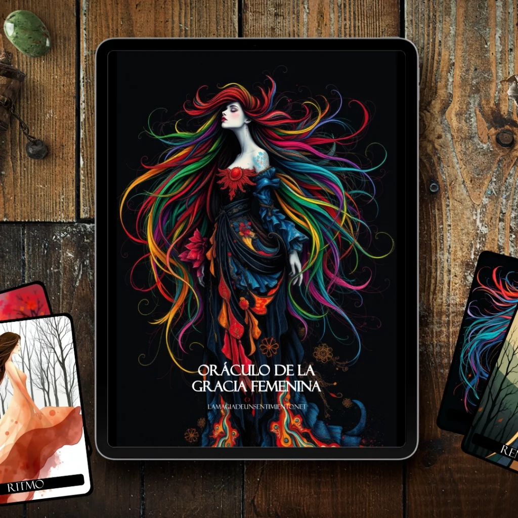 Portada de la guía del oráculo de la Gracia Femenina